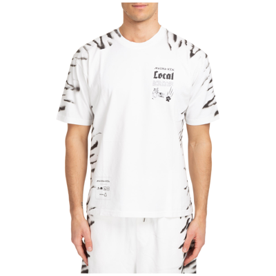 Shop Mauna Kea Men's Short Sleeve T-shirt Crew Neckline Jumper  Tiger In White