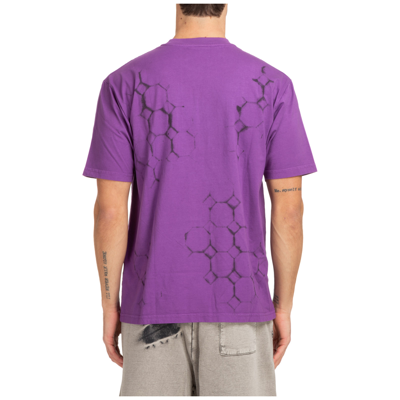Shop Mauna Kea Men's Short Sleeve T-shirt Crew Neckline Jumper  Shibori Hive In Purple