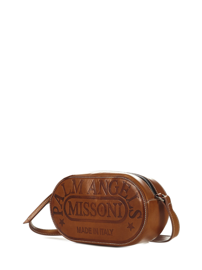Shop Palm Angels X Missoni Shoulder Bag In Brown