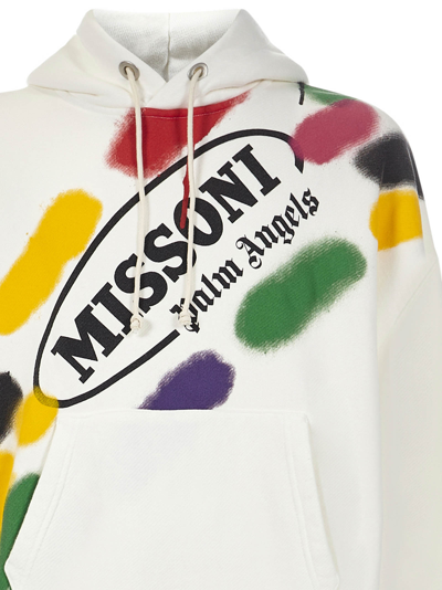 Shop Palm Angels X Missoni Sport Sweatshirt <br> In White