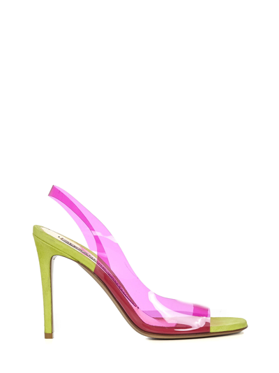 Shop Alexandre Vauthier Amber Ghost Sandals In Multicolor