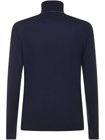 Shop Low Brand Sweater In Dark Blue