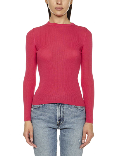 Shop Saint Laurent Sweater In Fuxia