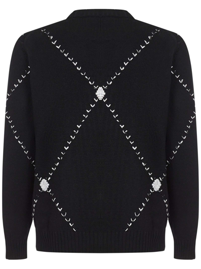 Shop Ballantyne Raw Diamond Sweater In Black