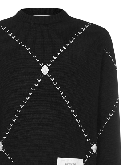 Shop Ballantyne Raw Diamond Sweater In Black