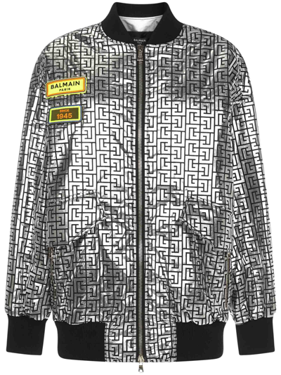 Shop Balmain Paris Jacket In Silver