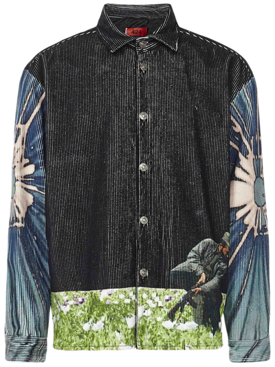 Shop 424 Apocalypse Garden Shirt In Black