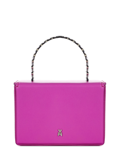 Shop Amina Muaddi Super Amini Pernille Handbag In Pink