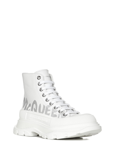 Shop Alexander Mcqueen Tread Slick Boots In White