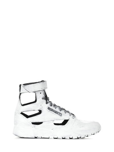 Shop Maison Margiela X Reebok Classic Leather Sneakers In White