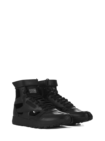 Shop Maison Margiela X Reebok Classic Leather Sneakers In Black