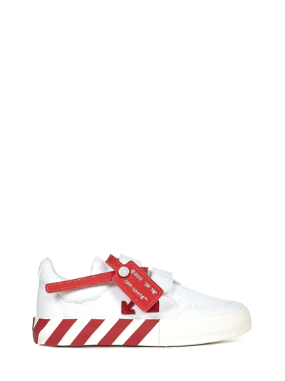 Shop Off-white Kids Vulcanized Low Strap Sneakers