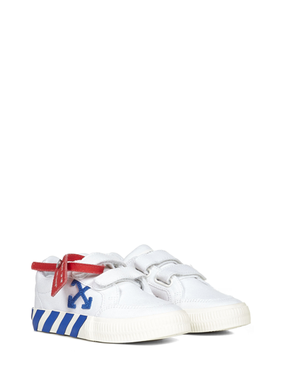 Shop Off-white Kids Low Strap Vulcanized Sneakers <br>