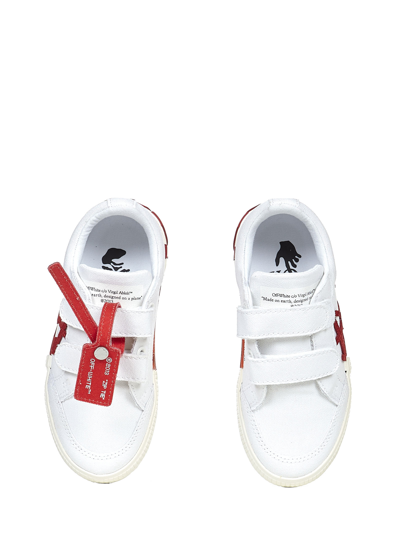 Shop Off-white Kids Vulcanized Low Strap Sneakers
