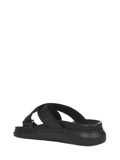 Shop Alexander Mcqueen Hybrid Oversize Sandals In Black