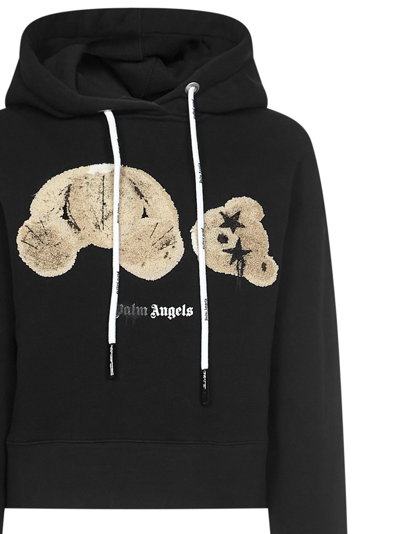 Shop Palm Angels 'sprayed Bear' Sweatshirt In Black