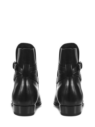 Shop Saint Laurent Wyatt 30 Jodhpur Boots In Black