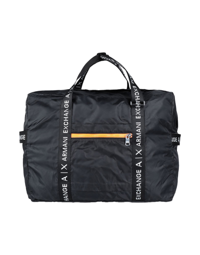 Shop Armani Exchange Duffel Bags In Black