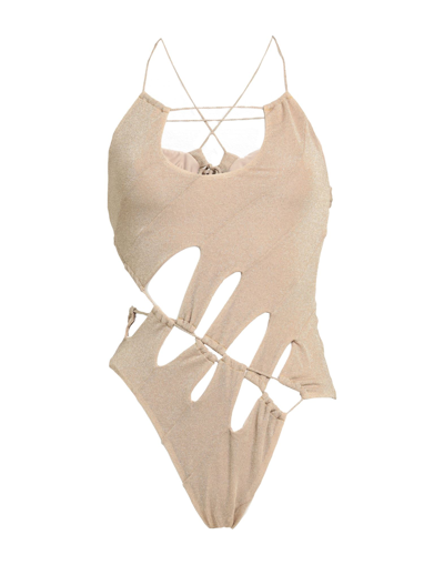 Shop Me Fui Woman One-piece Swimsuit Sand Size 8 Viscose, Polyester, Polyamide, Elastane