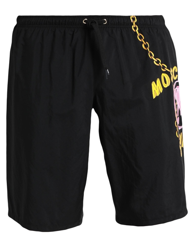 Shop Moschino Man Swim Trunks Black Size S Polyester