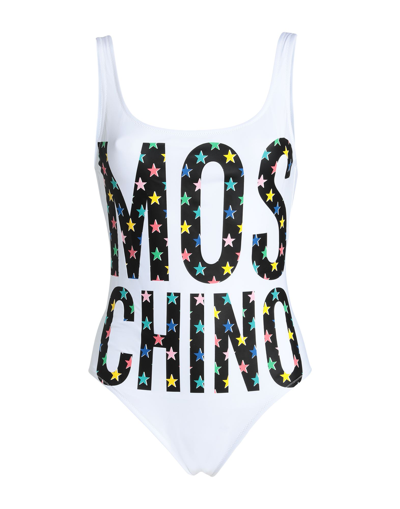 Shop Moschino Woman One-piece Swimsuit White Size 4 Polyamide, Elastane