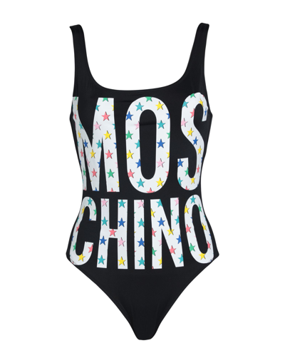 Shop Moschino Woman One-piece Swimsuit Black Size 6 Polyamide, Elastane