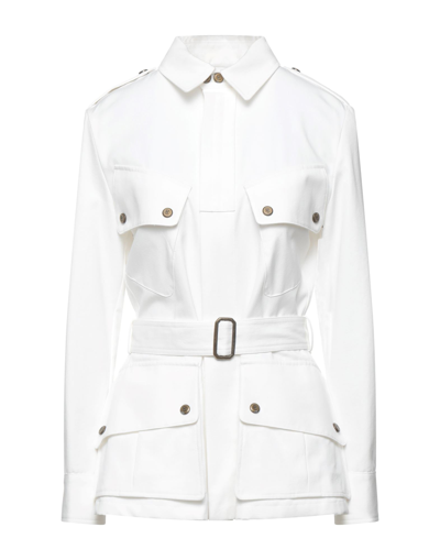 Shop Ralph Lauren Collection Woman Jacket White Size 8 Cotton