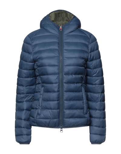 Shop Invicta Down Jackets In Slate Blue