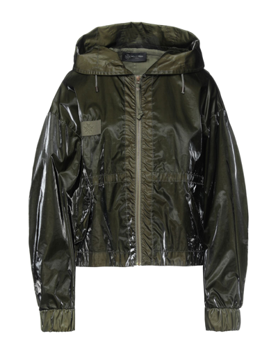 Shop Mr & Mrs Italy Woman Jacket Military Green Size S Polyurethane, Cotton