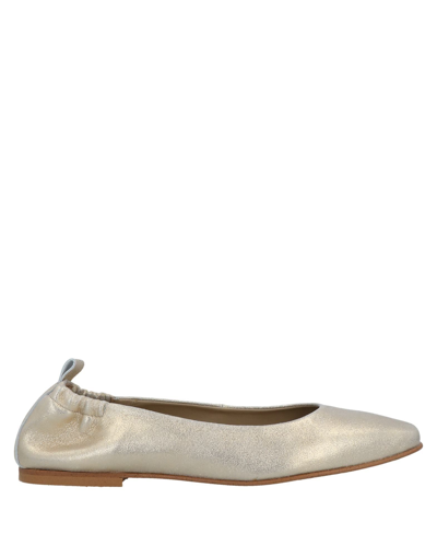 Shop Marian Woman Ballet Flats Gold Size 8 Soft Leather