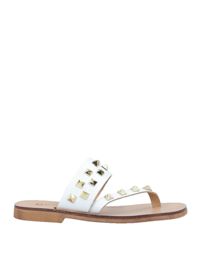 Shop Chatulle Toe Strap Sandals In White