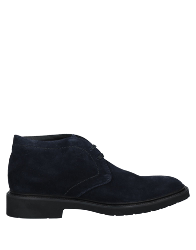 Shop Doucal's Ankle Boots In Dark Blue