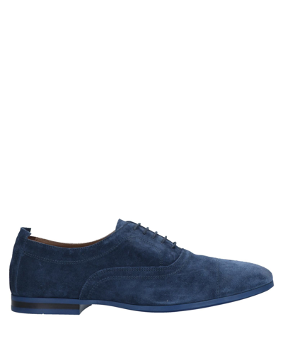 Shop Carlo Pazolini Man Lace-up Shoes Slate Blue Size 9 Soft Leather
