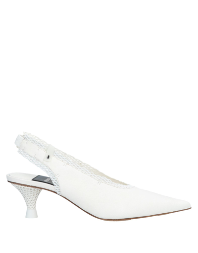 Shop Premiata Woman Pumps Ivory Size 6 Soft Leather In White