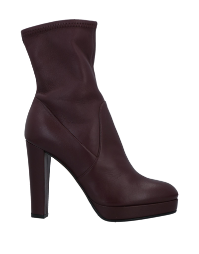 Shop Sergio Rossi Ankle Boots In Maroon