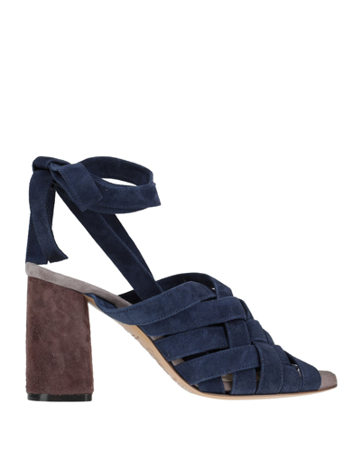 Shop Maliparmi Sandals In Dark Blue