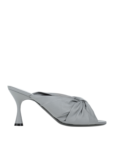 Shop Balenciaga Sandals In Grey