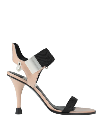 Shop Premiata Woman Sandals Blush Size 7 Soft Leather, Textile Fibers In Pink