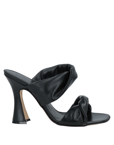 Shop Luca Valentini Woman Sandals Black Size 8 Soft Leather