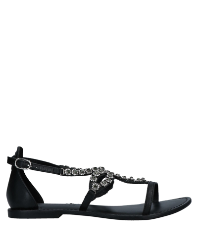 Cafènoir Sandals In Black | ModeSens