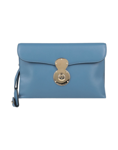 Shop Ralph Lauren Collection Woman Handbag Slate Blue Size - Soft Leather