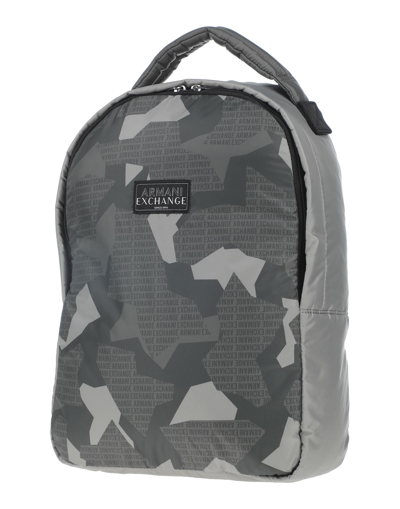 Shop Armani Exchange Backpacks In Grey