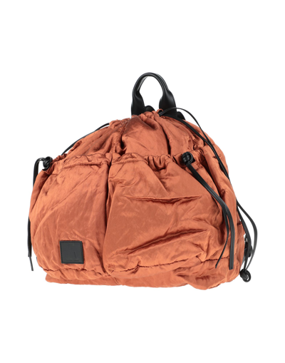 Shop Emporio Armani Backpacks In Rust