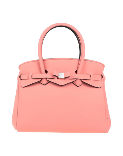 Shop Save My Bag Woman Handbag Salmon Pink Size - Peek (polyether - Ether - Ketone), Polyamide, Elastane