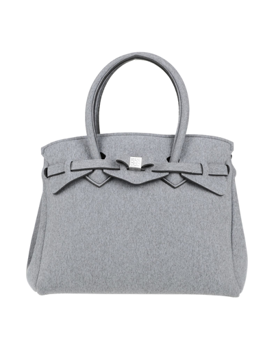 Shop Save My Bag Woman Handbag Grey Size - Peek (polyether - Ether - Ketone), Polyamide, Elastane