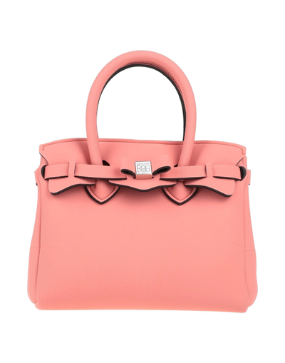 Shop Save My Bag Woman Handbag Salmon Pink Size - Peek (polyether - Ether - Ketone), Polyamide, Elastane