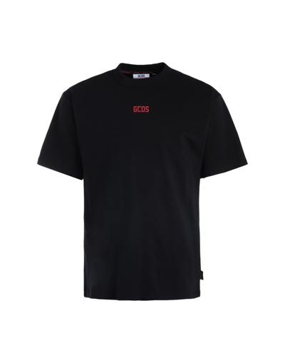 Shop Gcds Man T-shirt Black Size M Cotton