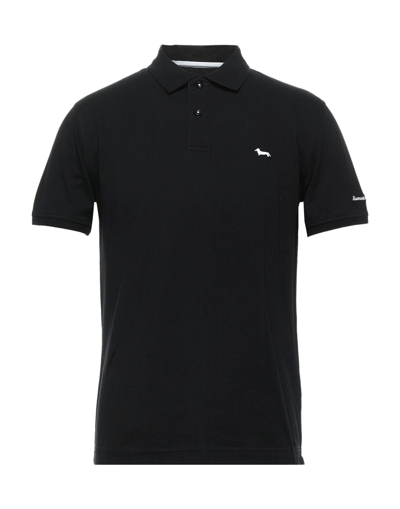 Shop Harmont & Blaine Polo Shirts In Black