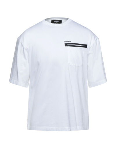 Shop Dsquared2 Man T-shirt White Size S Cotton