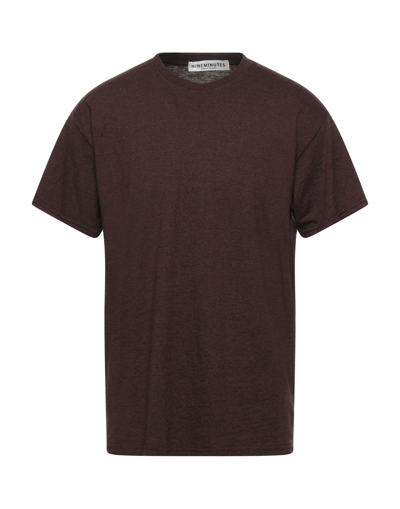 Shop Nineminutes Man T-shirt Dark Brown Size L Cotton